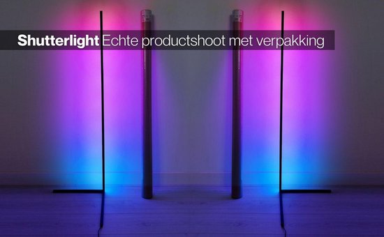 Shutterlight® Vloerlamp LED RGB Kleurlicht Wit Met