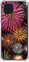Anti-shock Hoesje met foto Geschikt voor Samsung Galaxy A12 Telefoon Hoesje met doorzichtige rand Vuurwerk