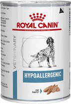 Royal Canin Hypoallergenic - Dieetvoeding volwassen hond gevoelig voor bepaalde voedingsstoffen  12 x 400 gram blikjes