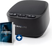 TrueLife Luxe White Noise Machine - Slaaptrainer - Witte Ruis - Ontspanning - Meditatie - Baby´s - Volwassenen - 40 Geluiden - Zwart