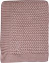 Mies & Co - Gebreide Wiegdeken - 100% Katoen - 80 x 100 cm - Pale Pink - Roze