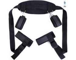 Bondage Set - Kikker houding - voor in bed - Zwart - Seksspeeltjes - Sexy kostuums - Bondageset - BDSM - Seksstandjes
