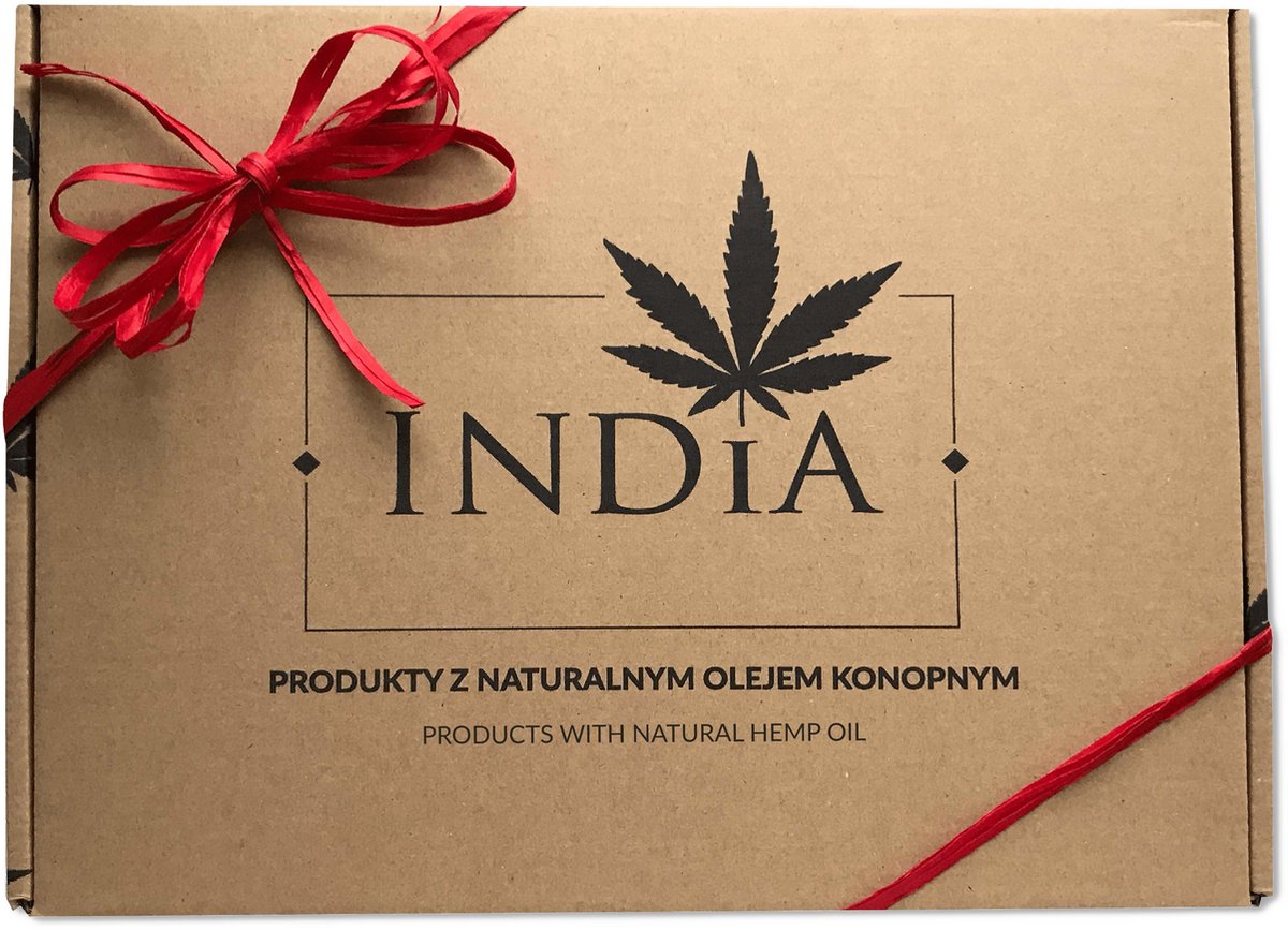 Goedkoopste India Cosmetics Super Cosmetica Set | 8 meest gekozen en gewaardeerde cosmetica met hennepolie | Je krijgt alle producten in een doos met hennepbladeren!