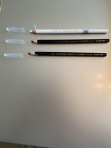 3 Stuks 2X Zwart & 1X Wit - Voortekenpotlood – PMU – Watervast Wenkbrauw potlood – Permanente make-up – PMU potlood  – Stripbaar 2X Zwart & 1X Wit voortekenpotlood