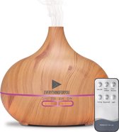 EverythingForYou® - Aroma Diffuser Met Afstandsbediening - Lucht bevochtiger - Hout Look - Aroma Therapie
