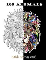 100 animals Adult Coloring Book