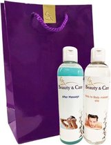Beauty & Care - Cadeaupakket Body to Body massage XL - 250 ml Massage olie en After Massage