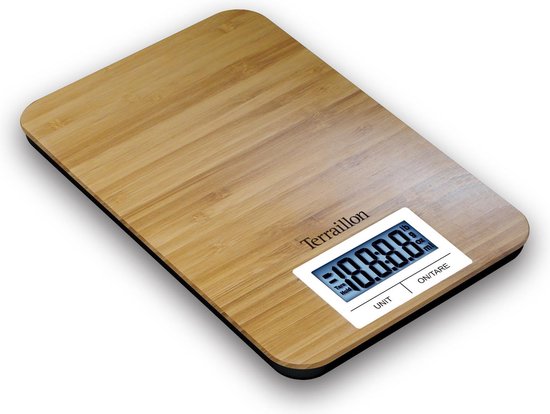 Terraillon Bamboo Bambou Comptoir Rectangle Balance de ménage électronique