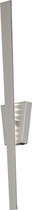 LED Wandlamp - Wandverlichting - Nitron Zitana - 6W - Warm Wit 3000K - Rechthoek - Mat Nikkel - Aluminium