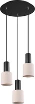 LED Hanglamp - Nitron Waler - GU10 Fitting - 3-lichts - Rond - Mat Zwart - Aluminium