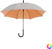 Paraplu 102 cm - automatisch - tweekleurig oranje en zilverachtig