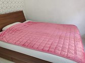 SleepHappy Verzwaringsdeken 7 kg | Rose  zachte fleece | 152x203 cm | Weighted blanket geschikt voor mensen met ADHD van 60-100 kg
