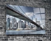 Brooklyn Bridge Glas Schilderij  - 110 x 70 CM