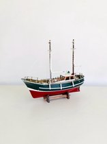 Cantabrisch Jacht Cantabrique - boot - schip - miniatuur – 35 cm hoog - interieur - hout - interieurdecoratie - voor binnen - handgemaakt - woonaccessoire - cadeau - geschenk - rel