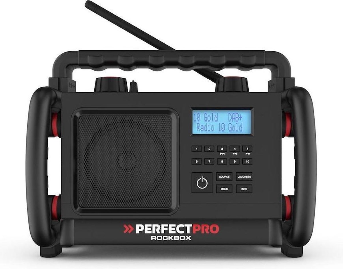 Perfectpro Rockbox 3 PLUS oplaadbare batterijen - Draadloze bouwradio |  bol.com