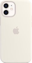 Siliconenhoesje met MagSafe voor iPhone 12 Mini - Wit