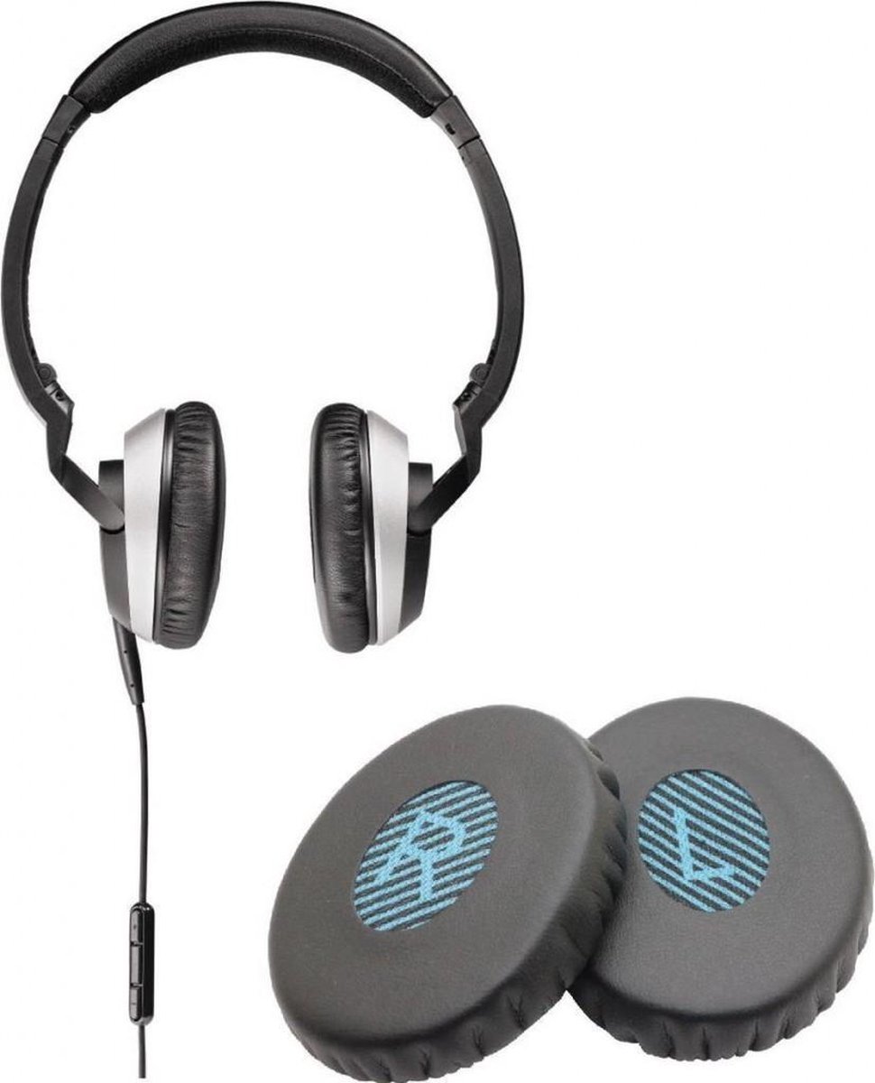 Luxe Lederen Oorkussen Set Geschikt Voor Bose On-Ear 2 (OE2 & OE2i) / SoundTrue On-Ear (OE)/ SoundLink On-Ear (OE) - Vervangende Koptelefoon Earpads - Oor Kussens - Ear Pads - Oorkussens Met Memory Foam Binnenlaag - Zwart L/R