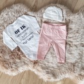 MM Baby cadeau geboorte meisje jongen set met tekst aanstaande zwanger kledingset pasgeboren  babykleding Huispakje | Kraamkado | Gift Set babyset kraamcadeau pakje babygeschenk ba