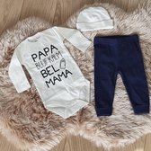 MM Baby pakje cadeau geboorte meisje jongen set met tekst aanstaande zwanger kledingset pasgeboren unisex Bodysuit | Huispakje | Kraamkado | Gift Set babyset  aankondiging bekendma