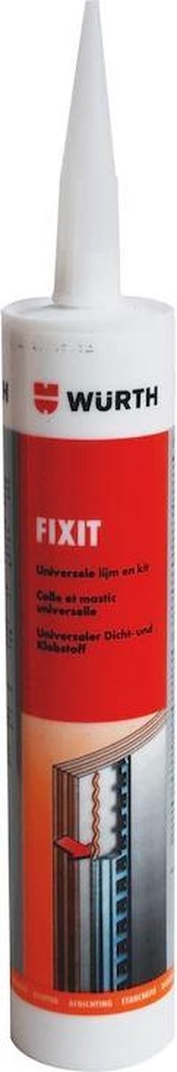 Wurth| Fixit | Universele lijm en kit | zwart | 290ml