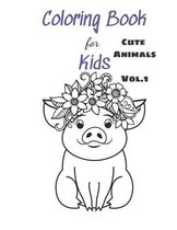 Coloring Books For Kids Cute Animals Vol.1
