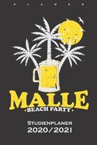 Malle Beach Party mit Bier und Sonne Studienplaner 2020/21