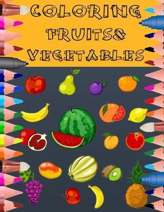 Coloring Fruits&vegetables, Rmzn Yldrm 9798713621407 Boeken bol