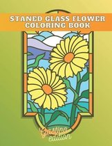 stained glass flower coloring book