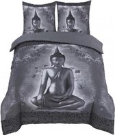 Dekbedovertrek Buddha Grijs 2-Persoons Lits-jumeaux 240x200/220 cm