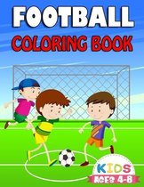 Football Coloring Book Kids Ages 4-8