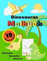 Dinosaurus Malbuch - 19 illustrations - Einfaches Asmulen Mustern