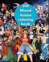 160 Mixed Anime Coloring Book