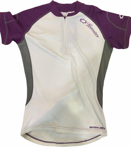 Booster - Fietsshirt dames - Paars/Wit - Maat L