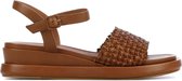 Elvio Zanon Vrouwen Leren    Sandalen / Damesschoenen 3401 - Cognac - Maat 37