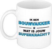 Ik ben bouwvakker wat is jouw superkracht kado mok / beker / verjaardag