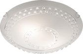 LED Plafondlamp - Plafondverlichting - Trinon Crasto - E27 Fitting - 2-lichts - Rond - Mat Wit - Aluminium