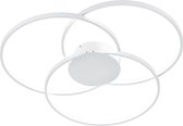 LED Plafondlamp - Plafondverlichting - Trinon Sidon - 40W - Warm Wit 3000K - Dimbaar - Rond - Mat Wit - Aluminium