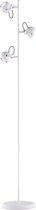 LED Vloerlamp - Trinon Bosty - GU10 Fitting - 3-lichts - Rond - Mat Wit - Aluminium