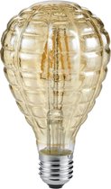 LED Lamp - Filament - Trinon Topus - 4W - E27 Fitting - Warm Wit 2700K - Amber - Aluminium