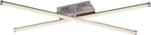 LED Plafondlamp WiZ - Smart LED - Plafondverlichting - Trinon Samada - 16W - Aanpasbare Kleur - Rechthoek - Mat Nikkel - Aluminium