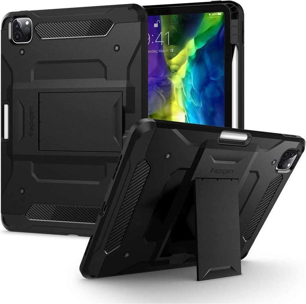 Spigen - Tough Armor Tech iPad Pro 11 2020 Hoesje - Zwart