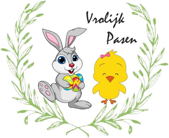 Sticker vitre Joyeuses Pasen - Pâques - Printemps - Joyeuses Pâques