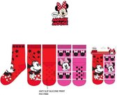 Disney Minnie Mouse Sokken | 2 Paar | Badstof | Maat 27-30 | Anti-slip | Dikke Sokken | Rood en Roze