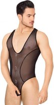 Softline- heren visnet body- zwart XL