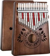 Kalimba - Kalimba 17 Toetsen - Kalimba duimpiano - Afrikaans hout van Hoge Kwaliteit - mbira met stemhamer - piano tas - studiegids - kerstcadeau voor beginners.