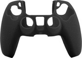 Leer-Look Silicone Hoes / Skin voor Playstation 5 - PS5 Controller Zwart