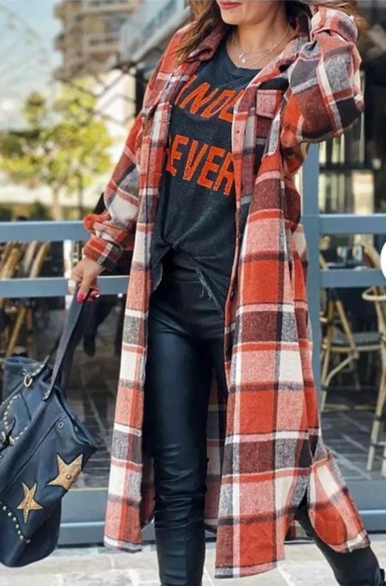 MKL - Dames vest - Warm winter vest/Plaid Dames blouse - Lengte 106 - Vrouwen Lange... bol.com