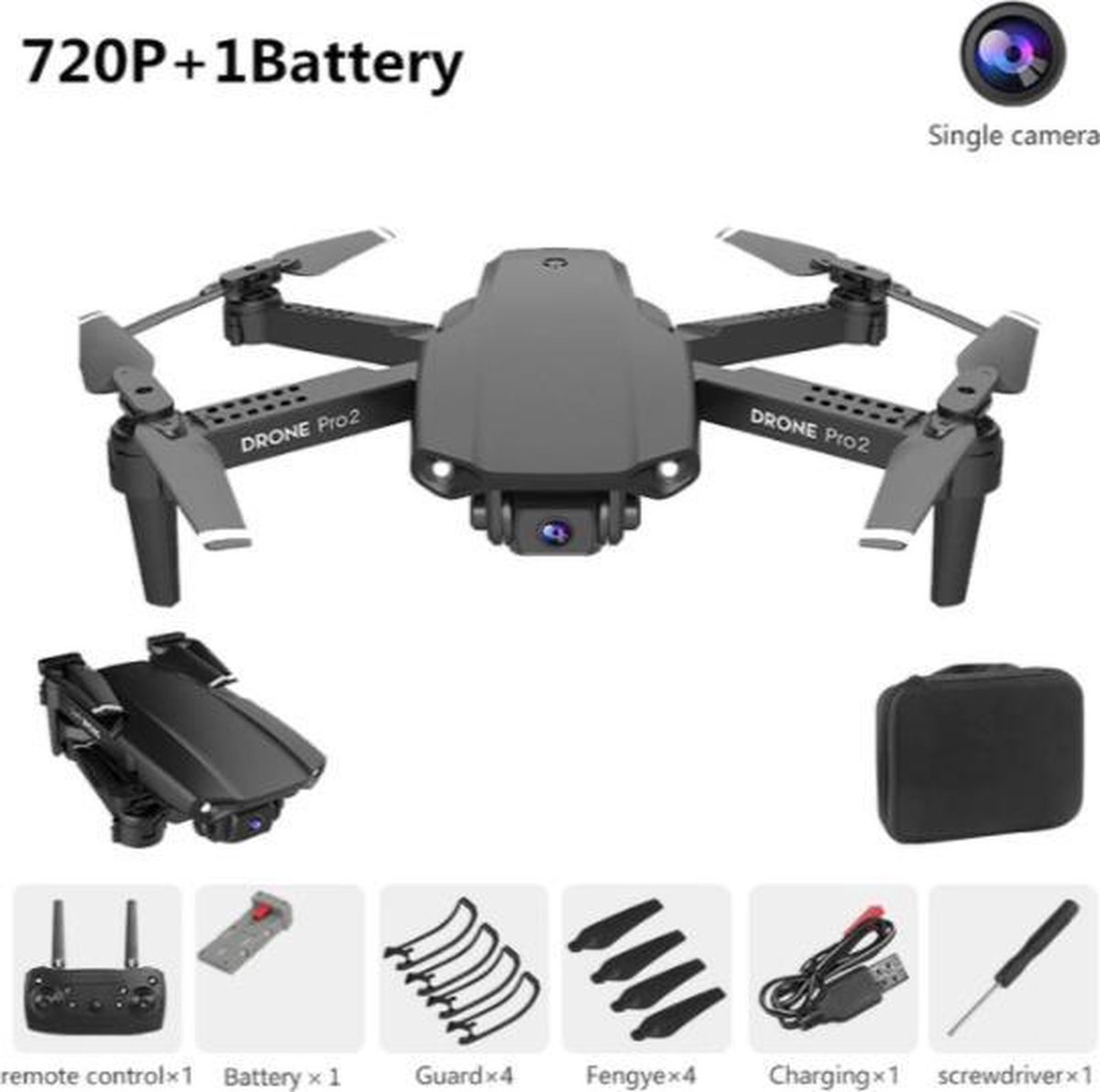 E99 Pro2 K3 RC Mini Drone 4K Dual HD Caméra WIFI FPV Aerial Helicopter  Foldable