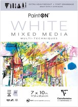 Paint On White Mixed Media Multi-Techniques - 17,8 x 25,4 cm - 250g - 20 vel