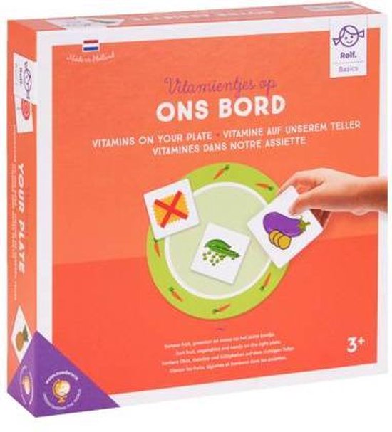 Rolf Basics - Vitamientjes op ons bord -  Gezond eten - Memory - Sorteer spel -  Educatief speelgoed voor kinderen vanaf 3 jaar